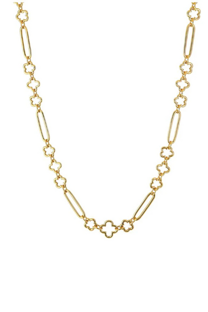 Flower Oval Link Chain