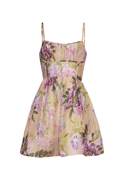 Alba Mini Dress in Wisteria Ginger Root