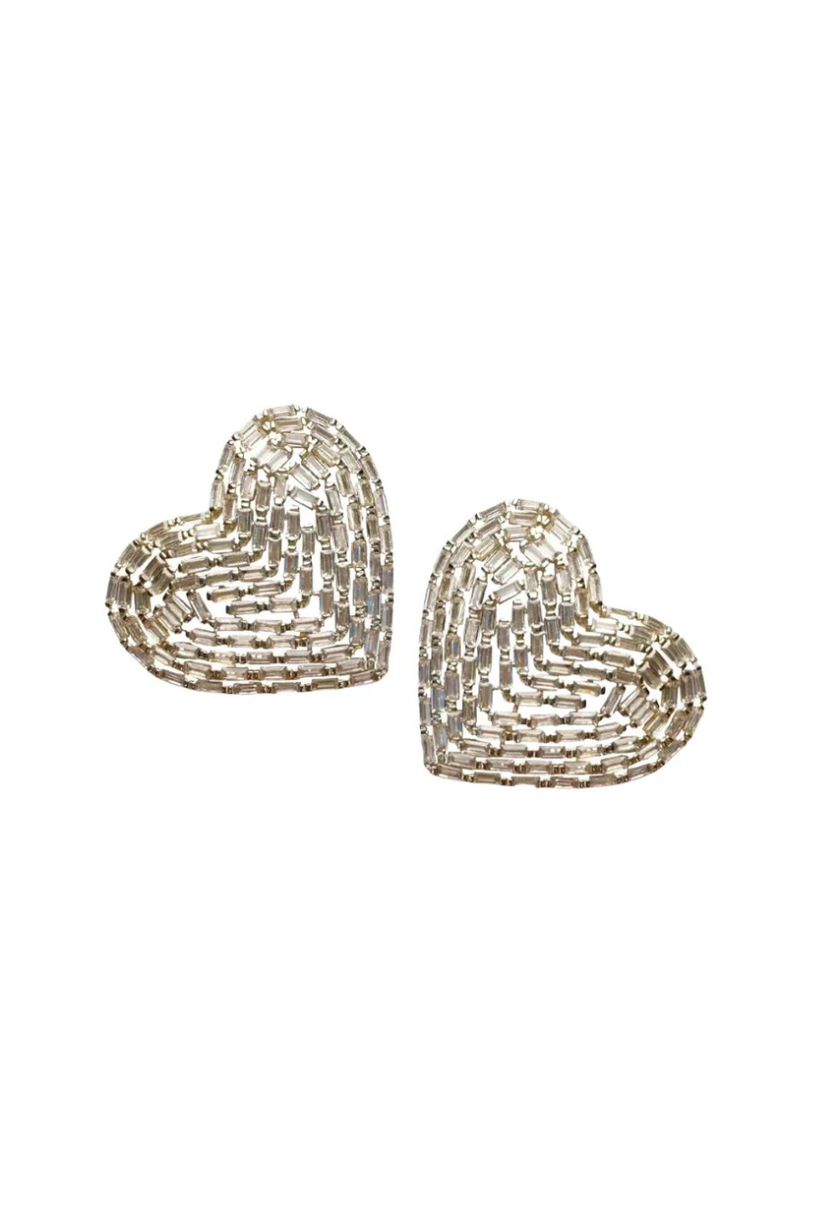 Petite Embellished Coeur Studs