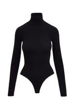 Ballet Long Sleeve Turtleneck Bodysuit in Black