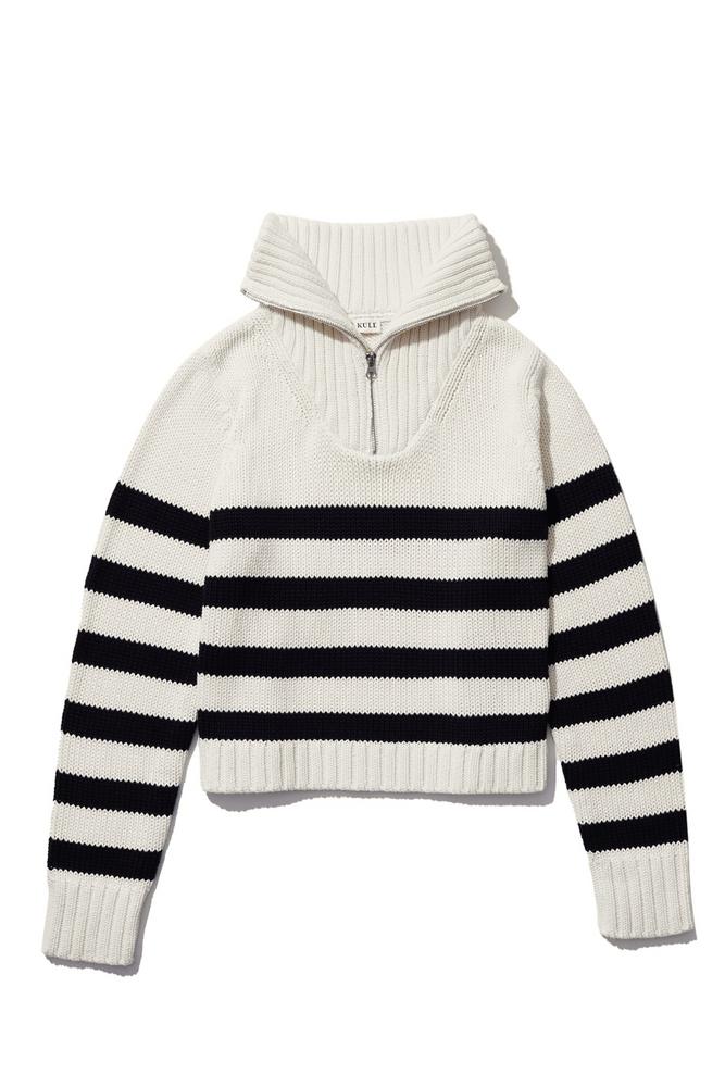 The Matey Sweater in Cream/Black