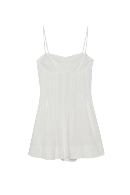 Kitt Cotton Mini Dress in White