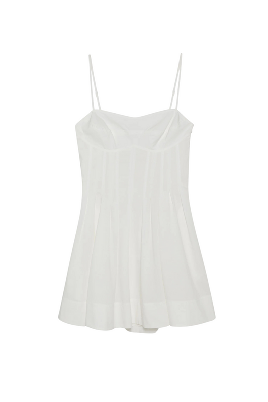 Kitt Cotton Mini Dress in White