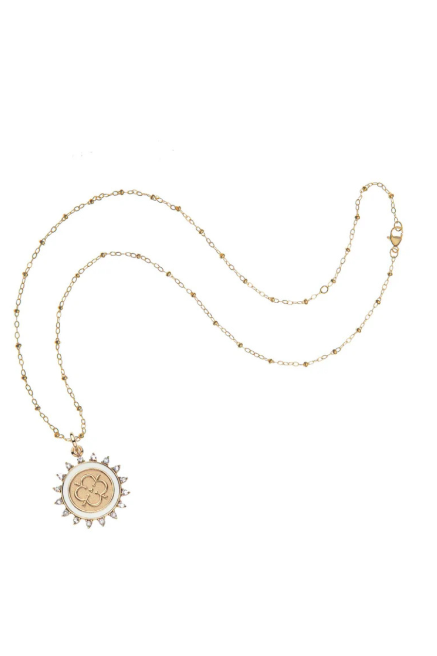 LOVE Petite Embellished Coin Necklace
