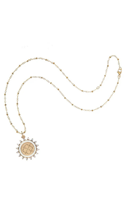 LOVE Petite Embellished Coin Necklace