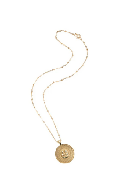 LUCKY JW Small Pendant Coin Necklace