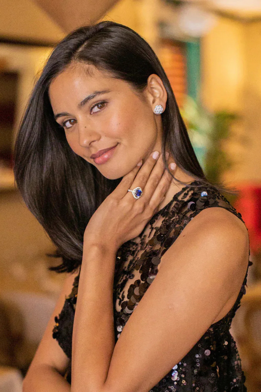 Louisa Stud in White Gold