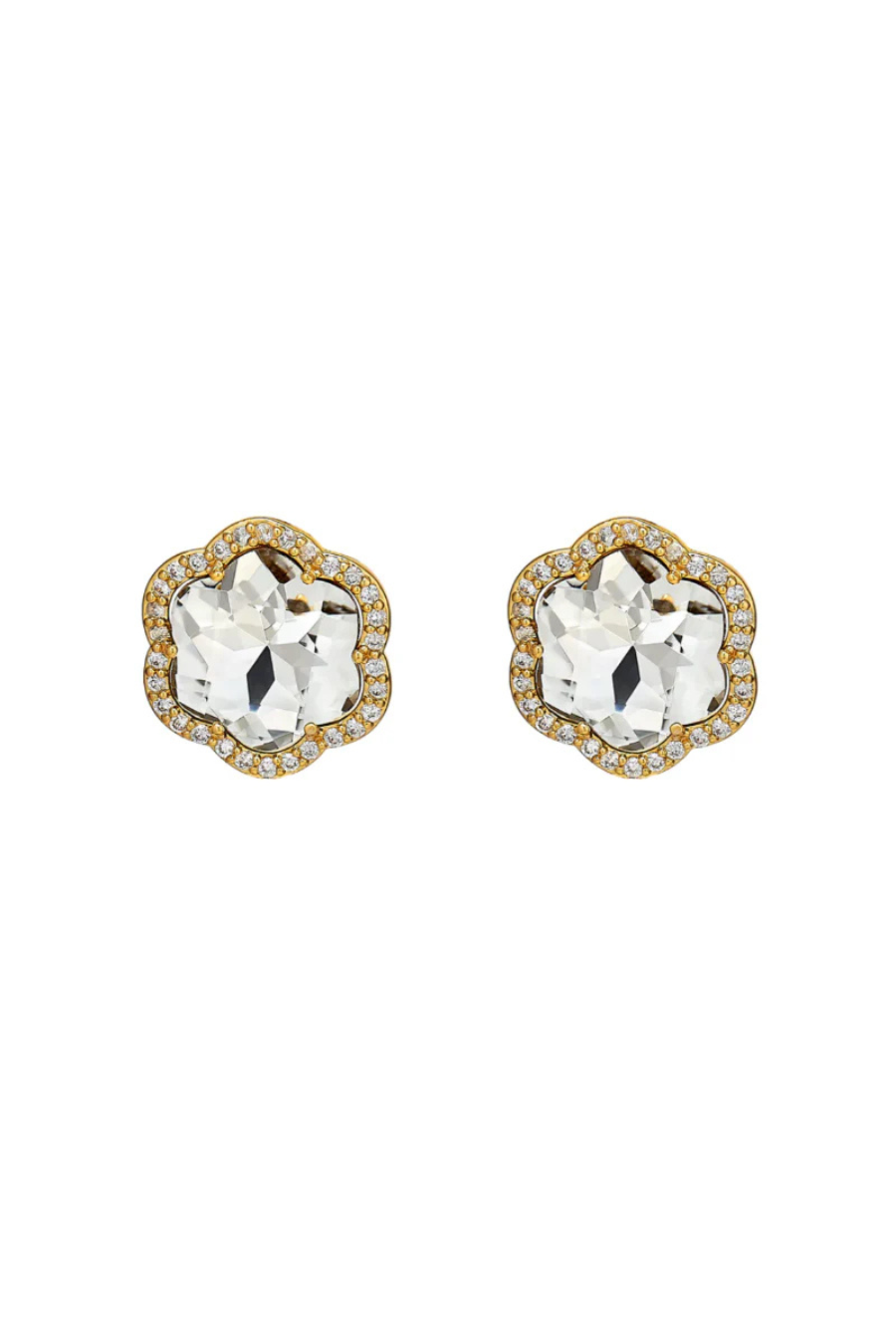 Crystal Flower Stud