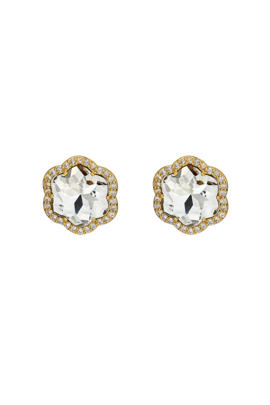 Crystal Flower Stud