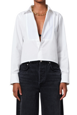 Fino Boxy Cropped Tuxedo In White