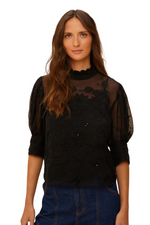 Black Short Sleeve Blouse