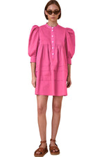 Sidney Dress in Bright Pink