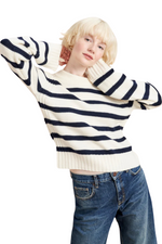 Jack Sweater in Cream/Navy