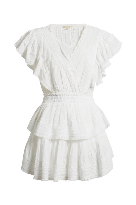 Gwen Heritage Mini Dress in White