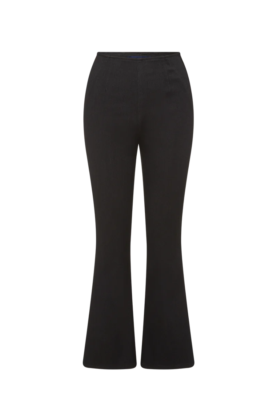 Carson Off Duty Kick-Flare Jean in Onyx