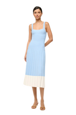 Ellison Dress in Clear Blue/White