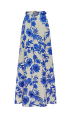 Bellamy Brocade Skirt in Antigua Blue