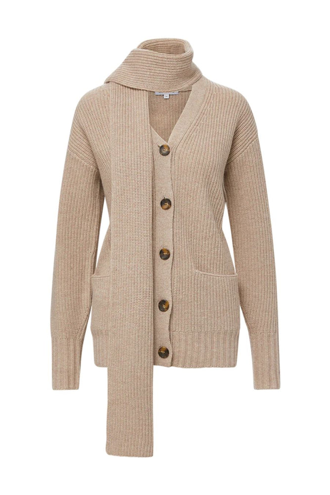 Annalise Merino Wool Cardigan in Oatmeal