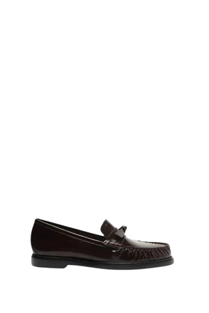 Clarita Laser Loafer in Dark Plum