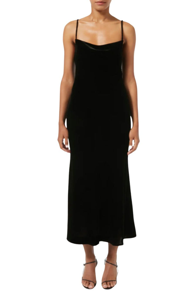 Velvet Jemima Dress in Black Velvet