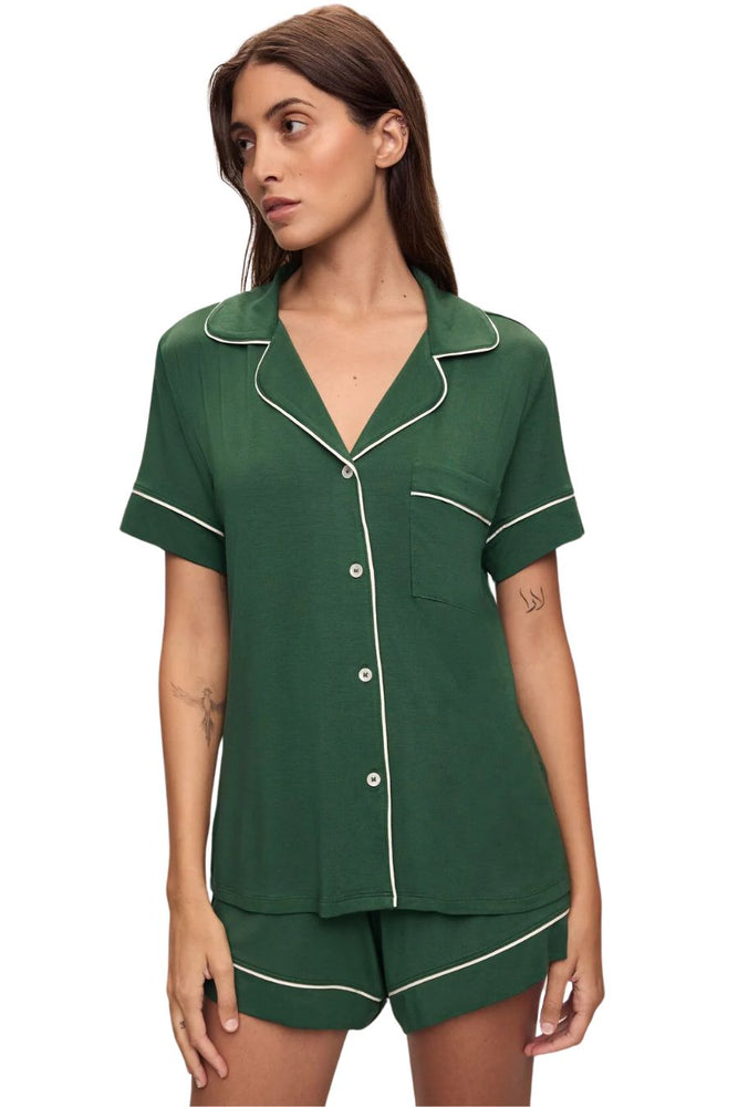 Gisele TENCEL™ Modal Relaxed Short PJ Set Forest Green/Ivory