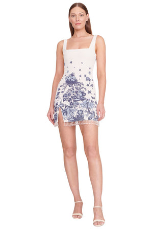 Le Sable Dress in Blue Toile