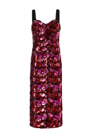 Azalea Midi Dress in Multicolor Sequin