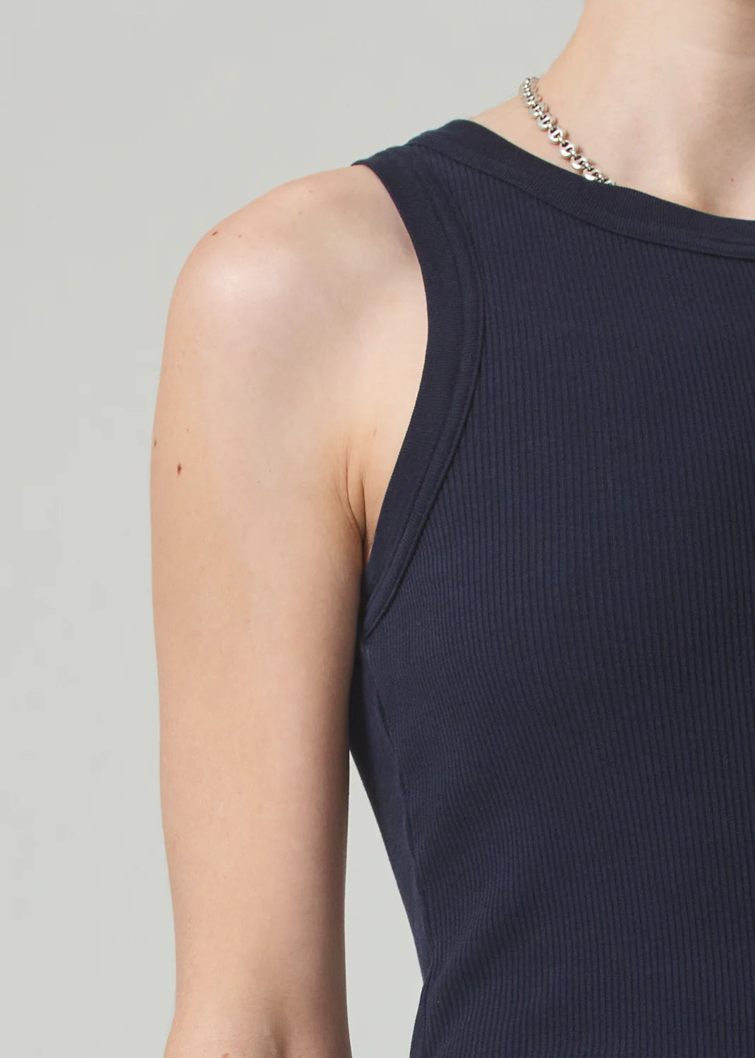Isabel Rib Tank in Navy