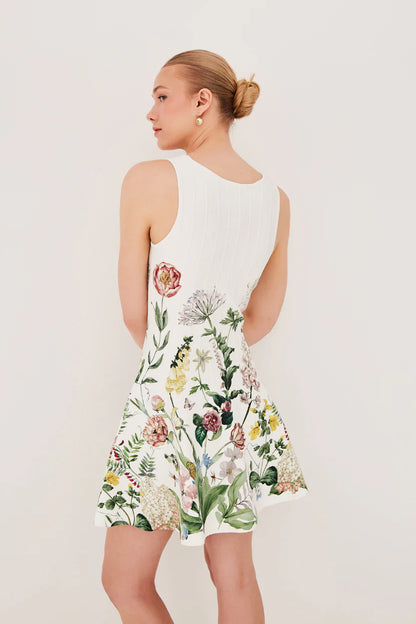 Velma Mini Dress in Bloomsfield Ivory