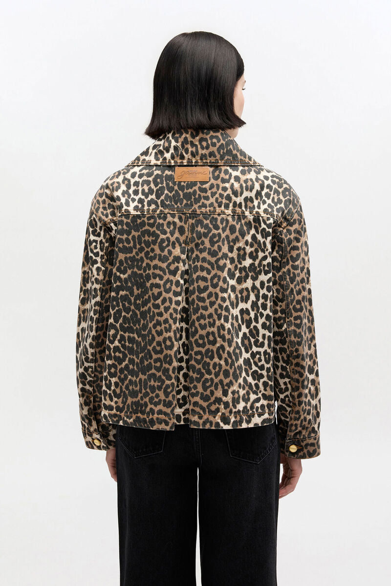 Leopard Denim Jacket