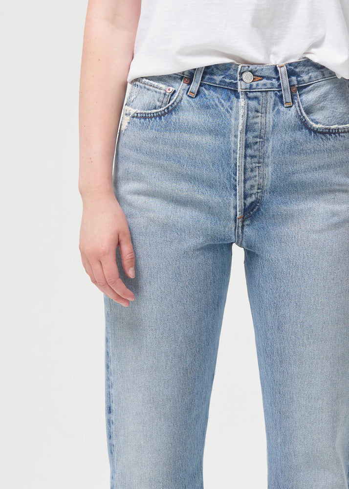 90's Pinch Waist High Rise Straight Jean in Ruminate