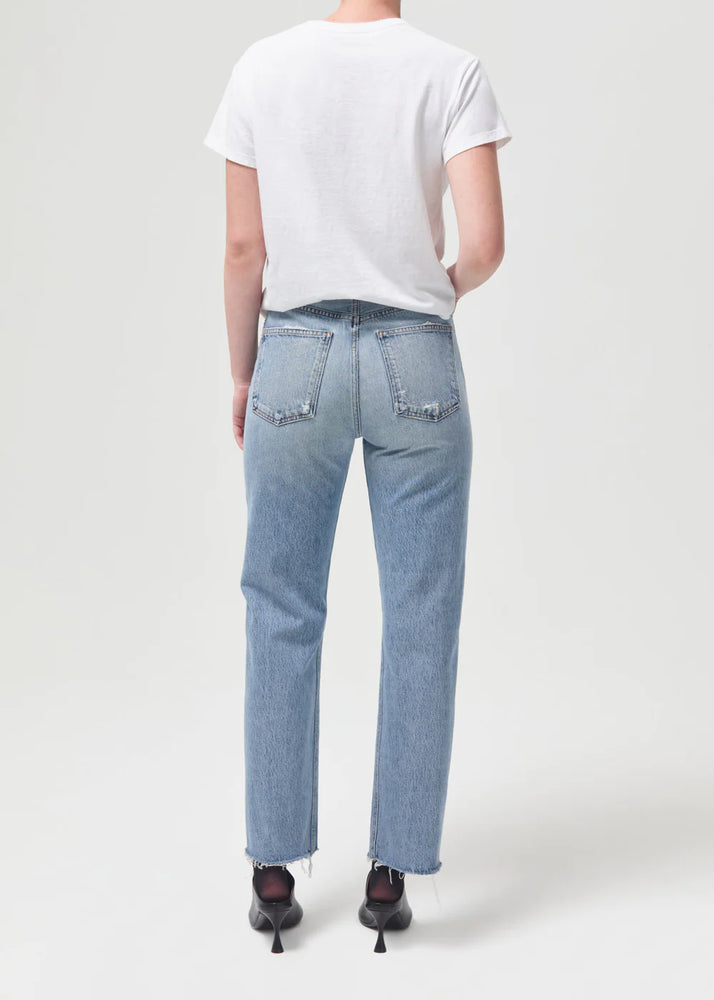 90's Pinch Waist High Rise Straight Jean in Ruminate
