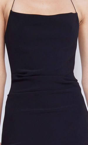 Elvie Halter Mini Dress in Black