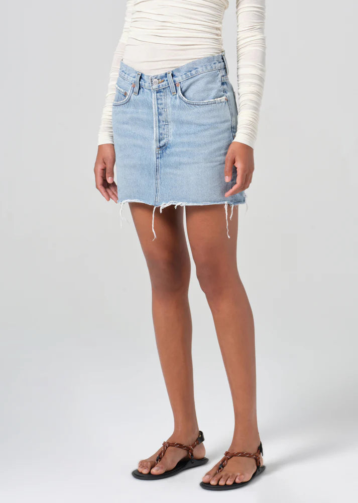 V-Waist Mini Skirt in Force