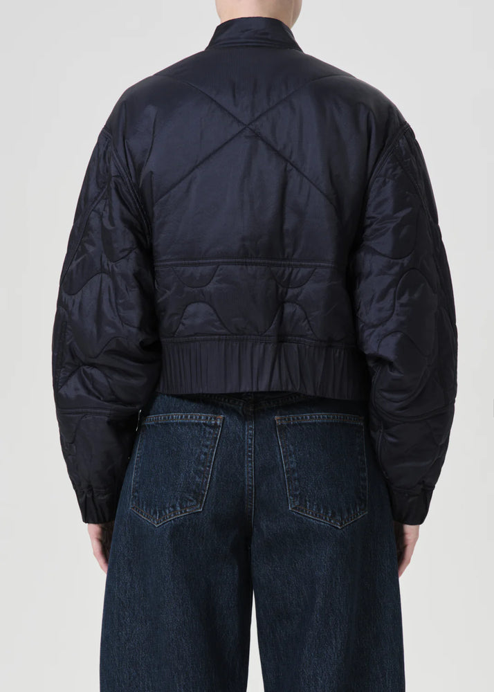 Shoreditch Ski Club x AGOLDE Iona Quilted Jacket in Ink