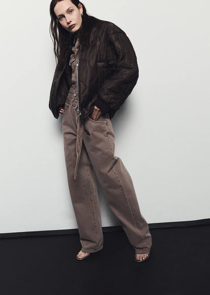 Isla Quilted Jacket in Bourbon