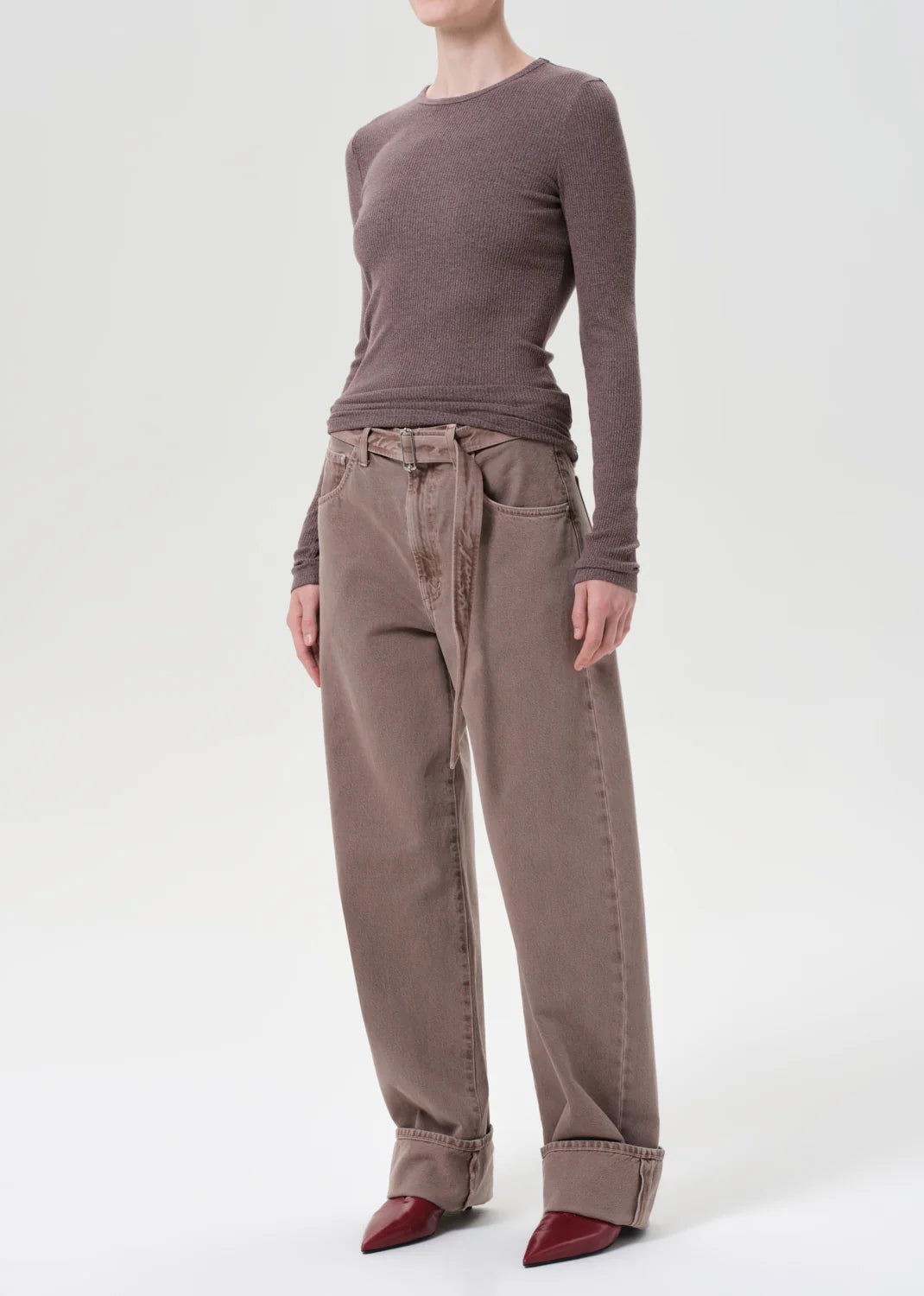 Delphi Slim Tee in Ceramic