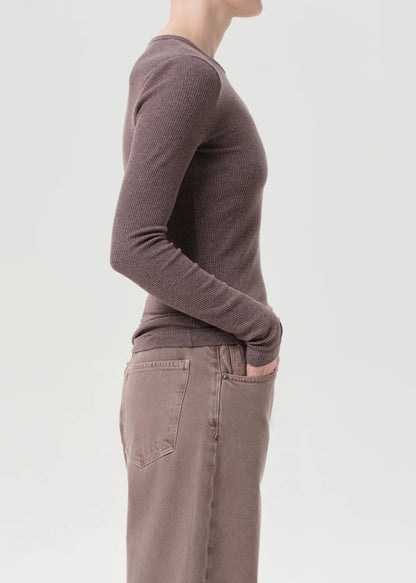 Delphi Slim Tee in Ceramic