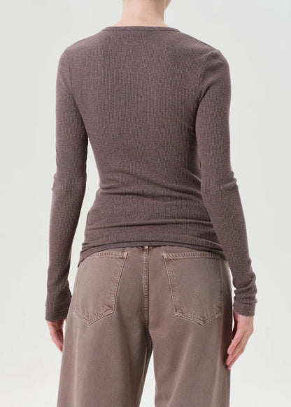 Delphi Slim Tee in Ceramic