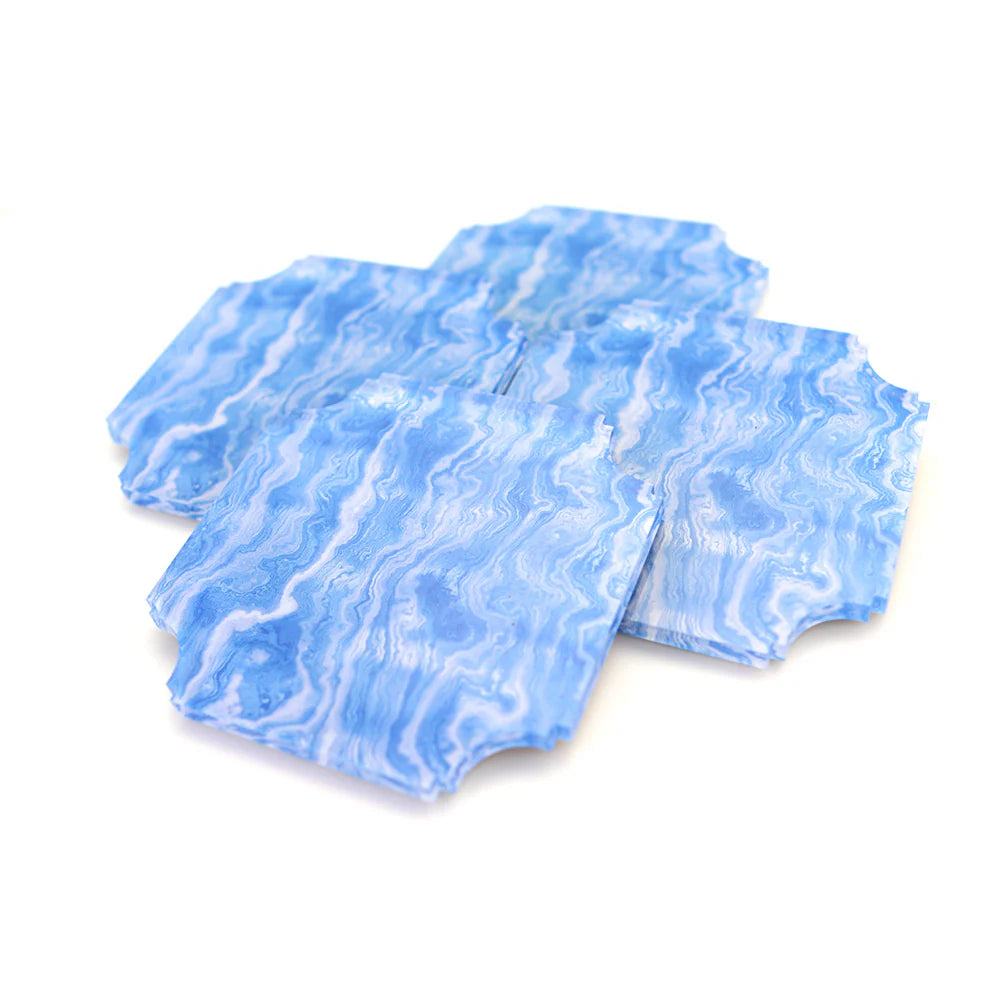 Blue Agate Coasters | Set of Four