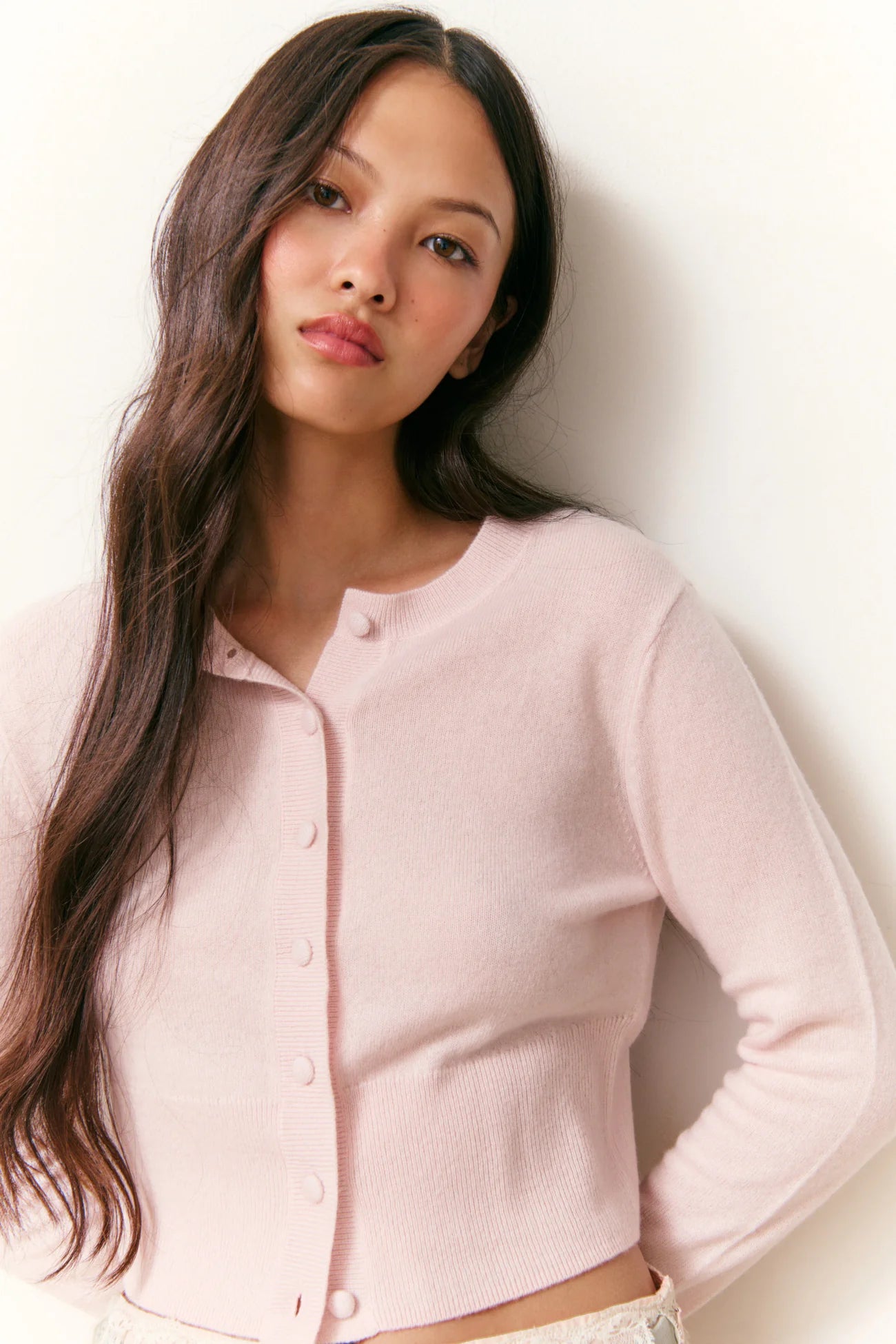 Adeanne Cardigan in Pale Pink