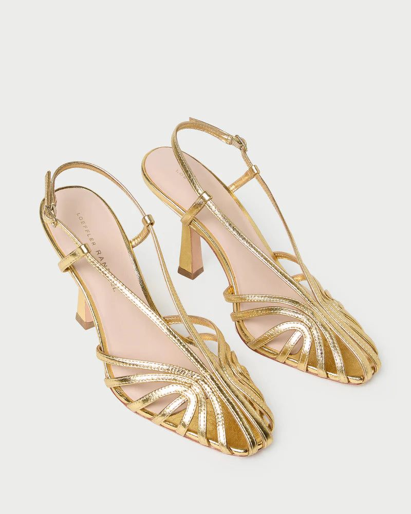 Alexandra Gold Slingback Heeled Sandal