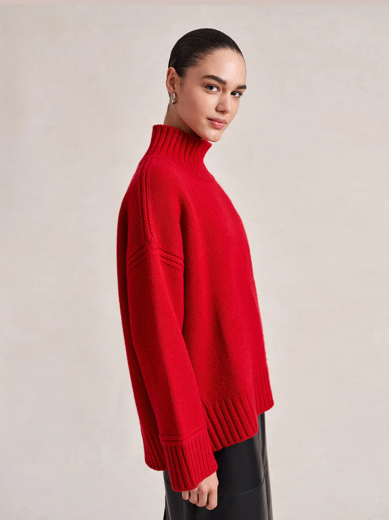 Archie Turtleneck in Dark Red