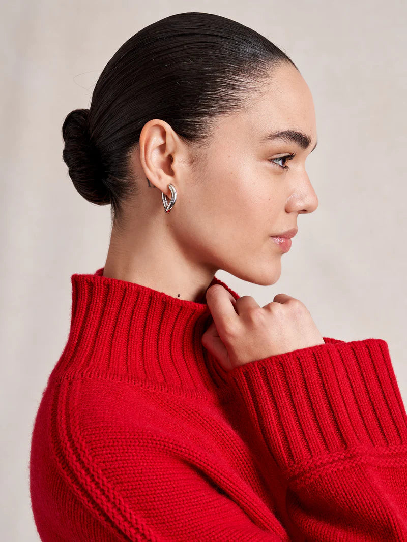 Archie Turtleneck in Dark Red