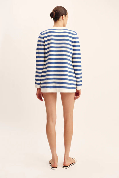Ari Cardigan in Blue Stripe