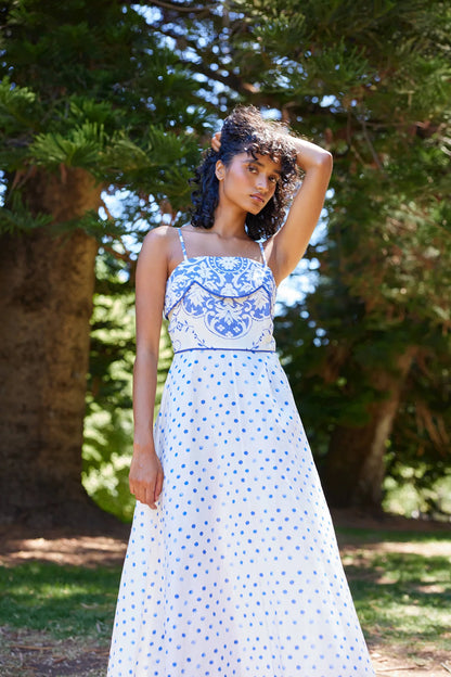 Hattie Dress in Royal Antique