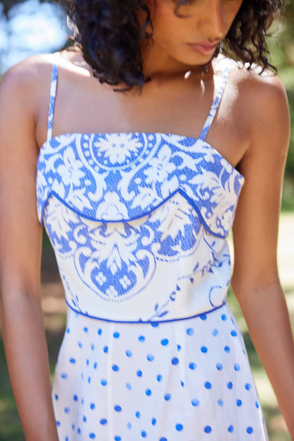 Hattie Dress in Royal Antique