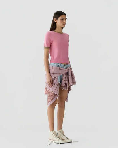 Airy Ringer Tee in Sprinkle/Camel