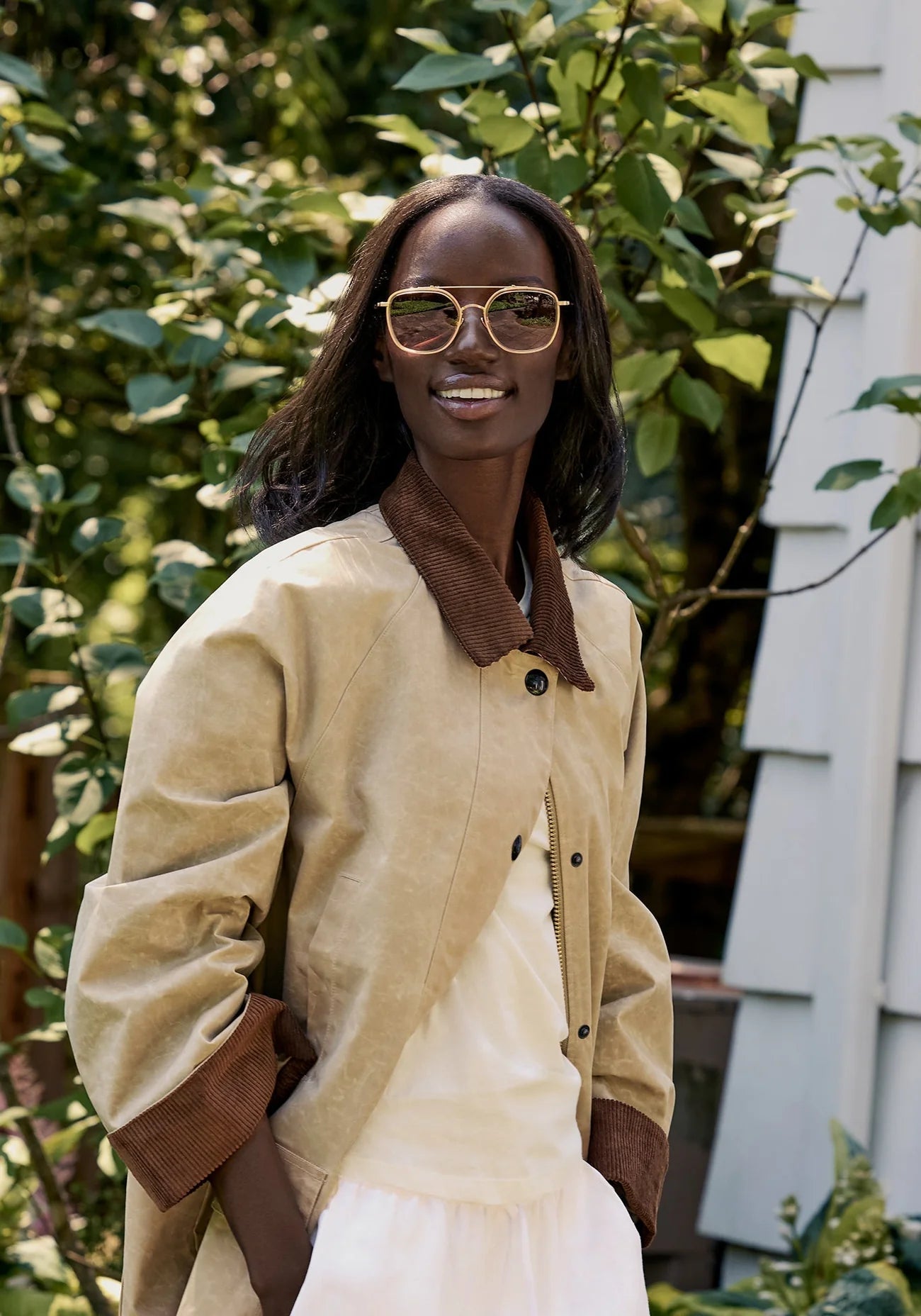 Austin in 18K Titanium + Champagne Polarized