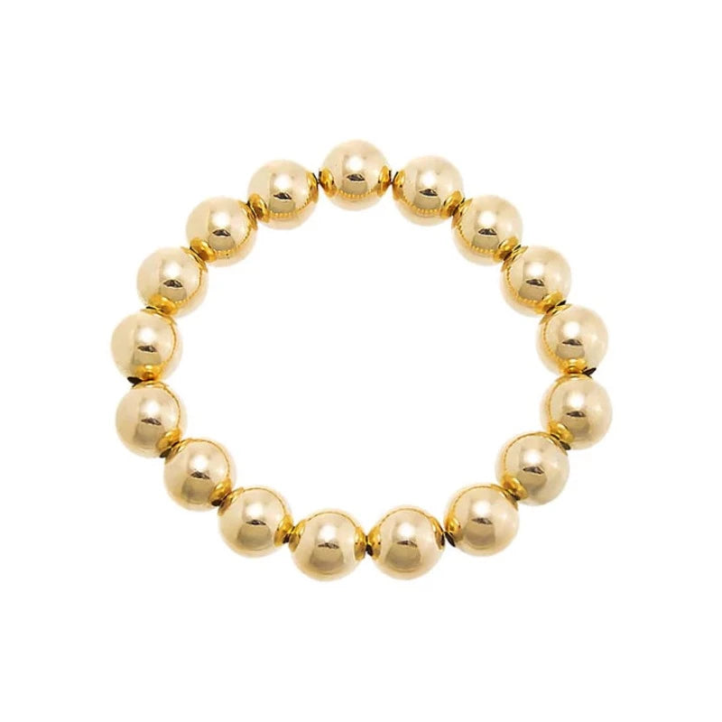 Chunky Beaded Ball Bracelet in Gold